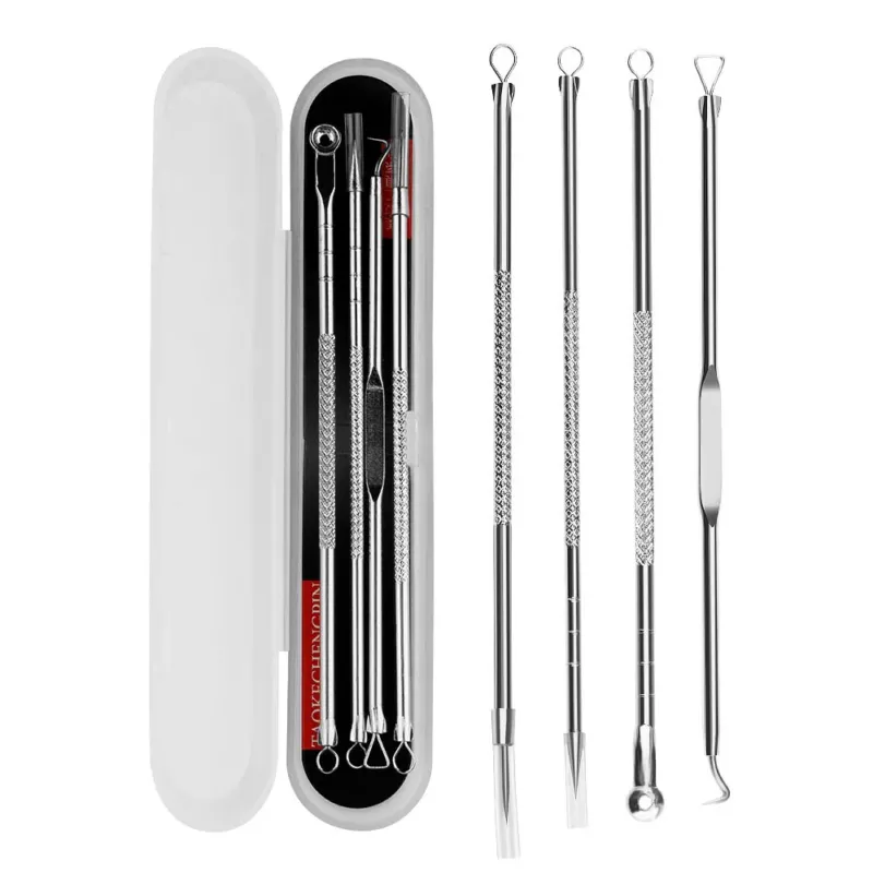 Professional Skin Care Tools Stainless Steel Extraction Kit with Case - Product showcase