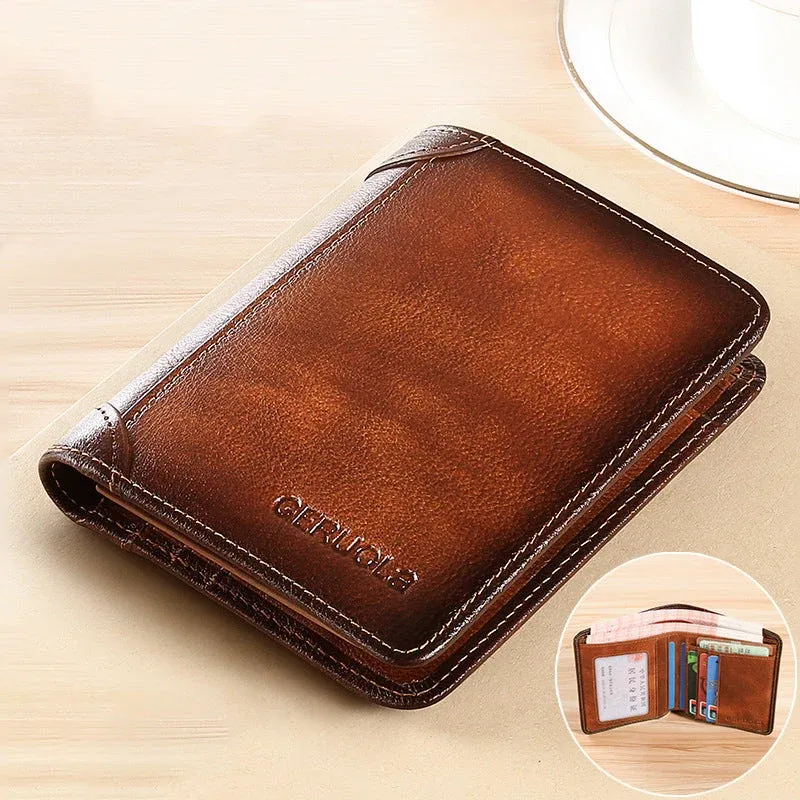 RFID Blocking Wallet Slim Leather Card Holder for Men - Product showcase