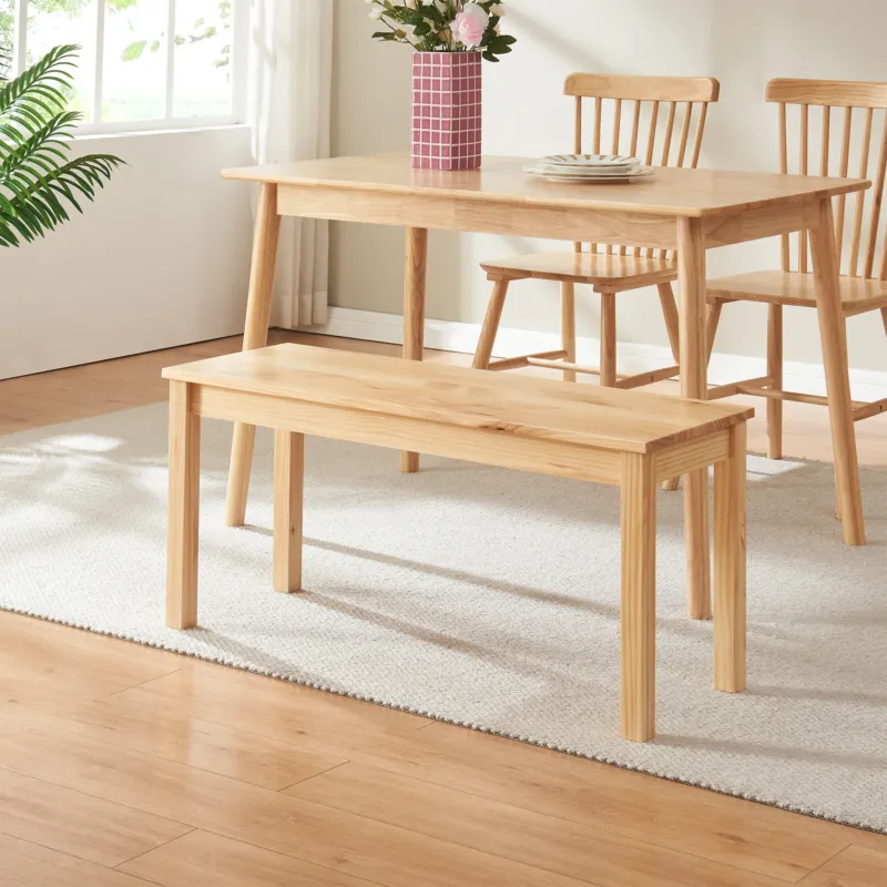 Esszimmerbank aus Holz Trerunulu [en.casa]