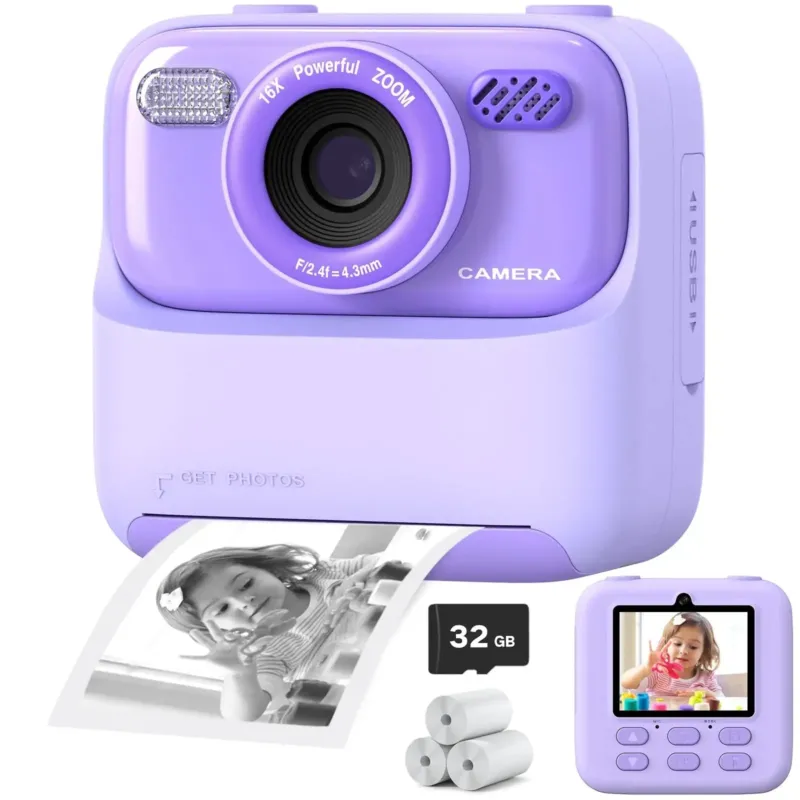 Kids Instant Camera HD Selfie Digital Camera With Print Function - Product showcase