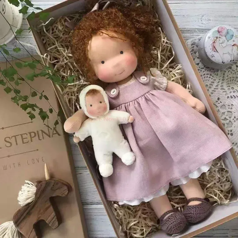 Waldorf Cotton Plush Doll Handmade Knit Outfit with Gift Box - Product detail 4