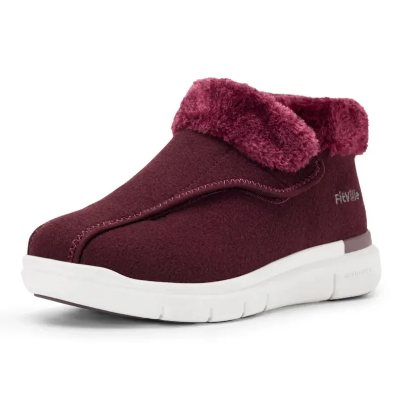 Womens Orthopedic Slippers Plush Faux Fur Winter Comfort - Detailed view