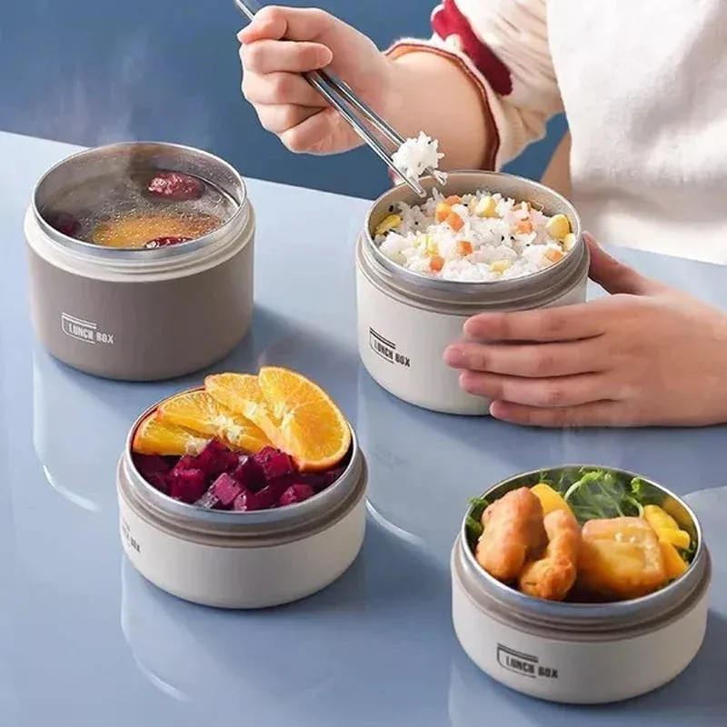 Insulated Stainless Steel Lunch Box Double Container Set with Thermal Bag - Product detail 4
