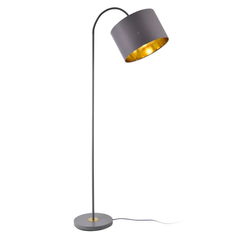 Stehleuchte Toledo 173cm 1xE27 Metall Grau lux.pro - premiumXL