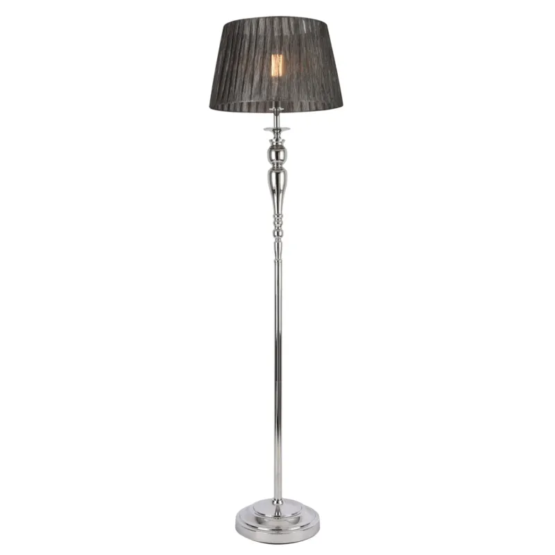 Stehleuchte Lingen 151 cm E27 60W Metall Chrom/Grau lux.pro - premiumXL