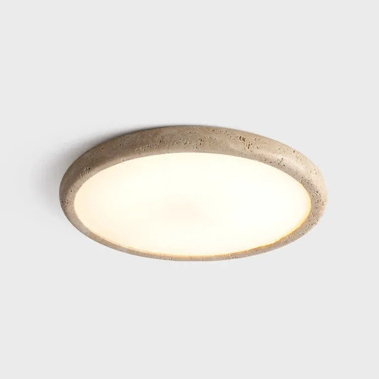Natural Stone Ceiling Light Travertine LED Panel Design - Product showcase