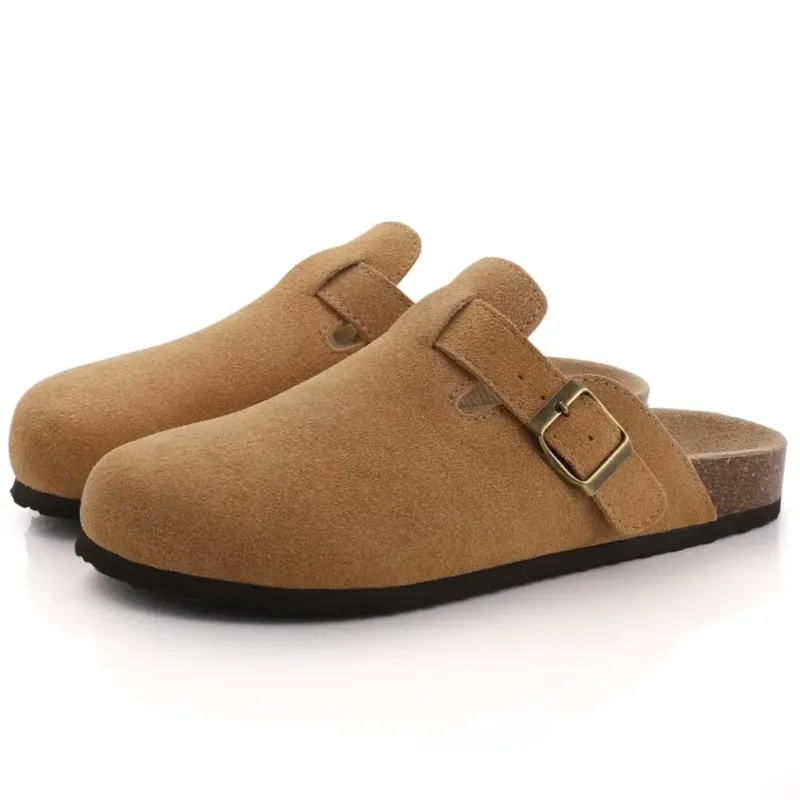 Comfort Suede Mules Cork Insole With Arch Support - Product detail 4