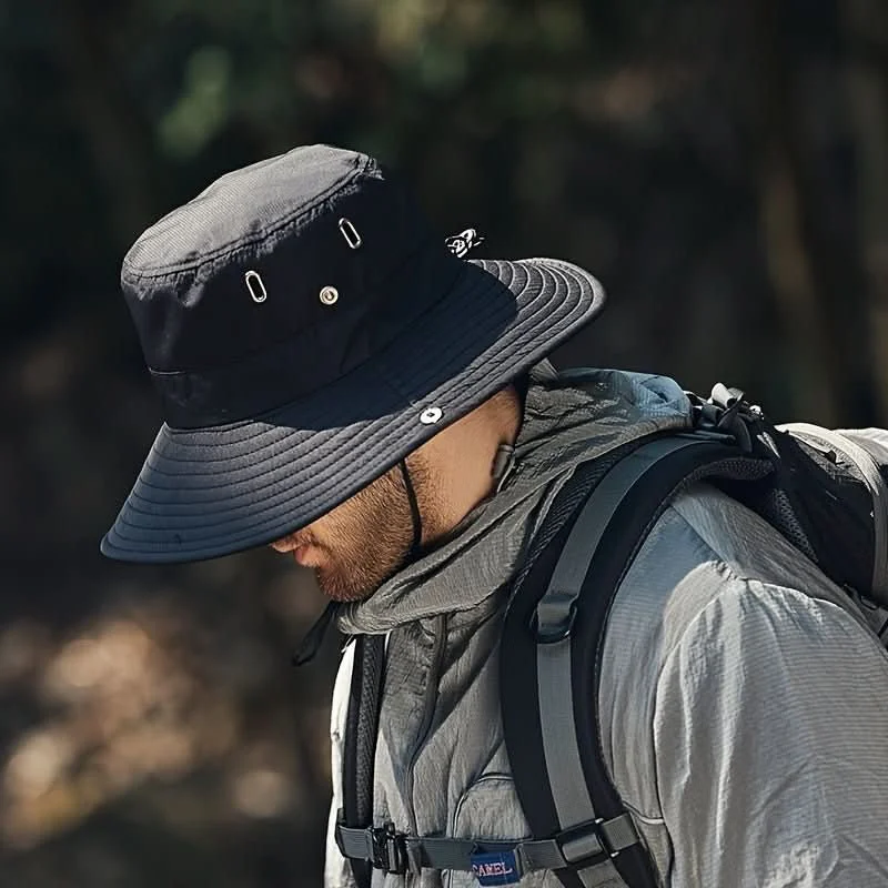 Outdoor Sun Hat Wide Brim UV Protection with Chin Strap - Product example
