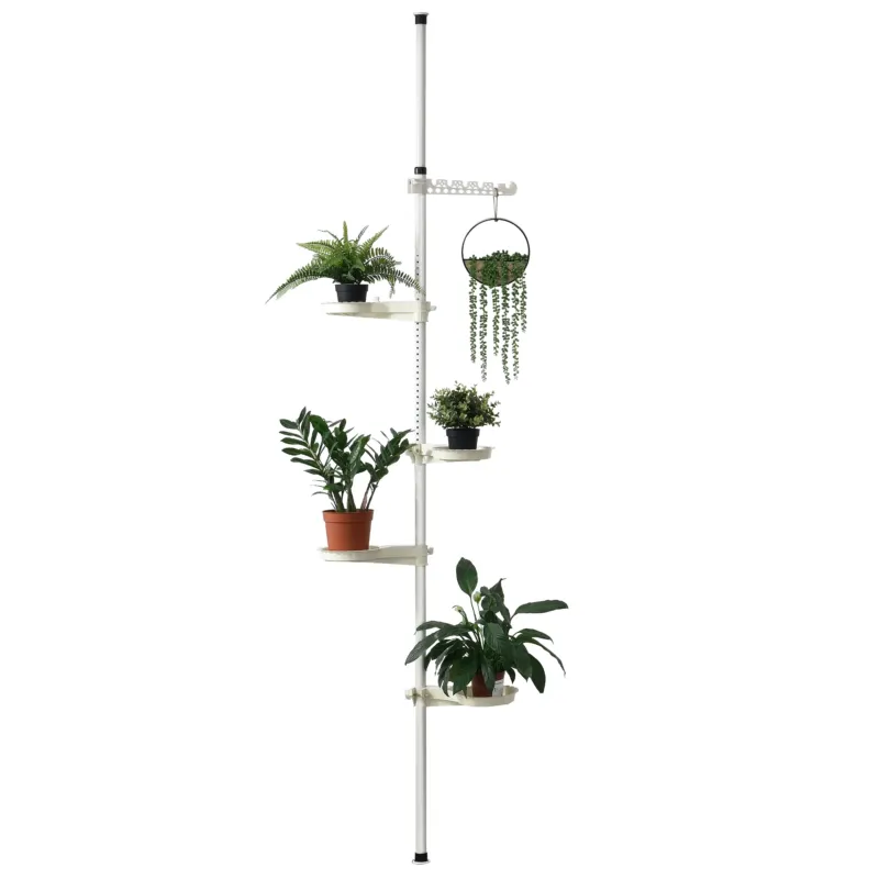 Pflanzregal 110 - 305 cm Teleskop Blumenregal [en.casa] - premiumXL