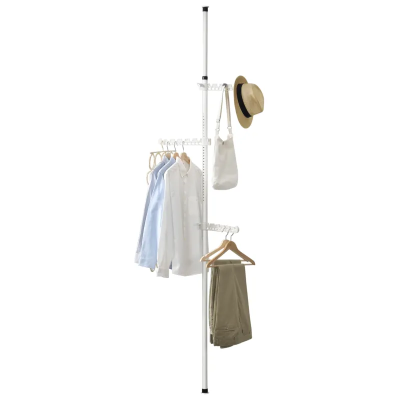 Garderobenhalter Havneby Teleskopgarderobe mit Kleiderstange en.casa - premiumXL