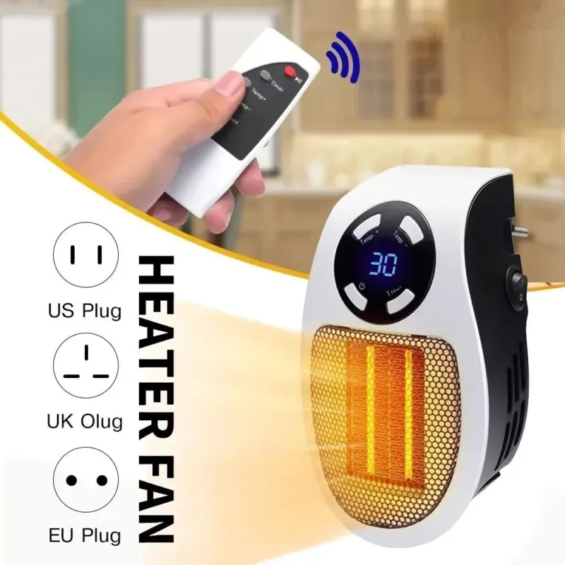 Electric Wall Heater Compact Plug-In Design with Remote Control - Product detail 4