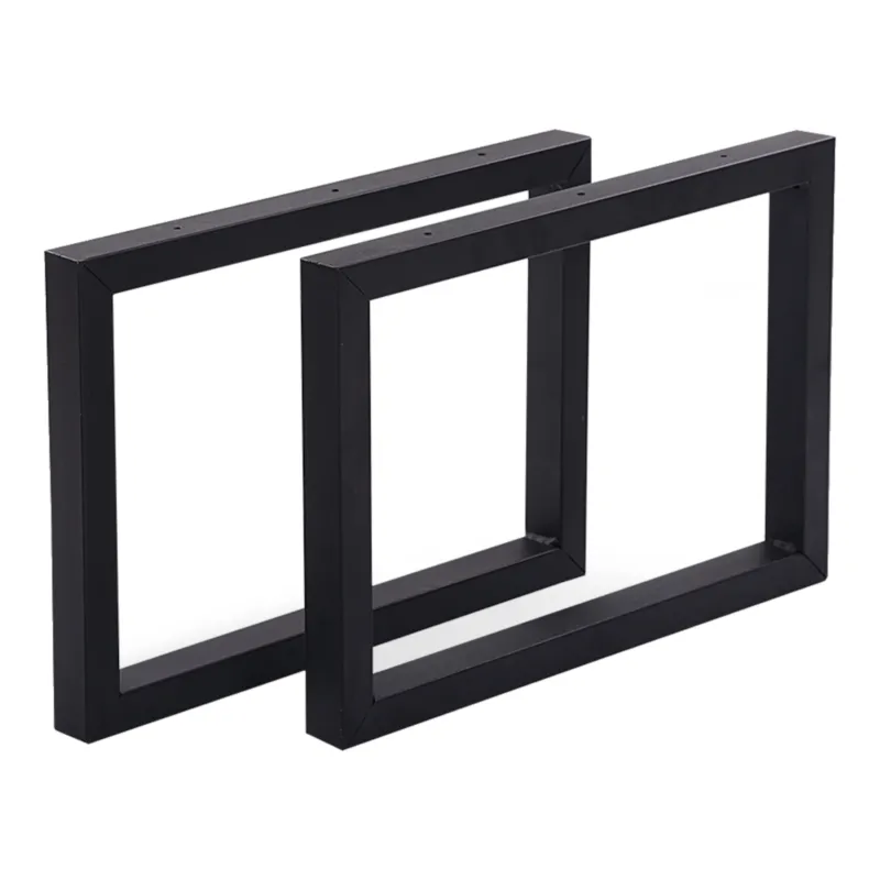 Tischgestell Lunderskov 2er - Set Stahl 35x50cm Schwarz [en.casa] - premiumXL
