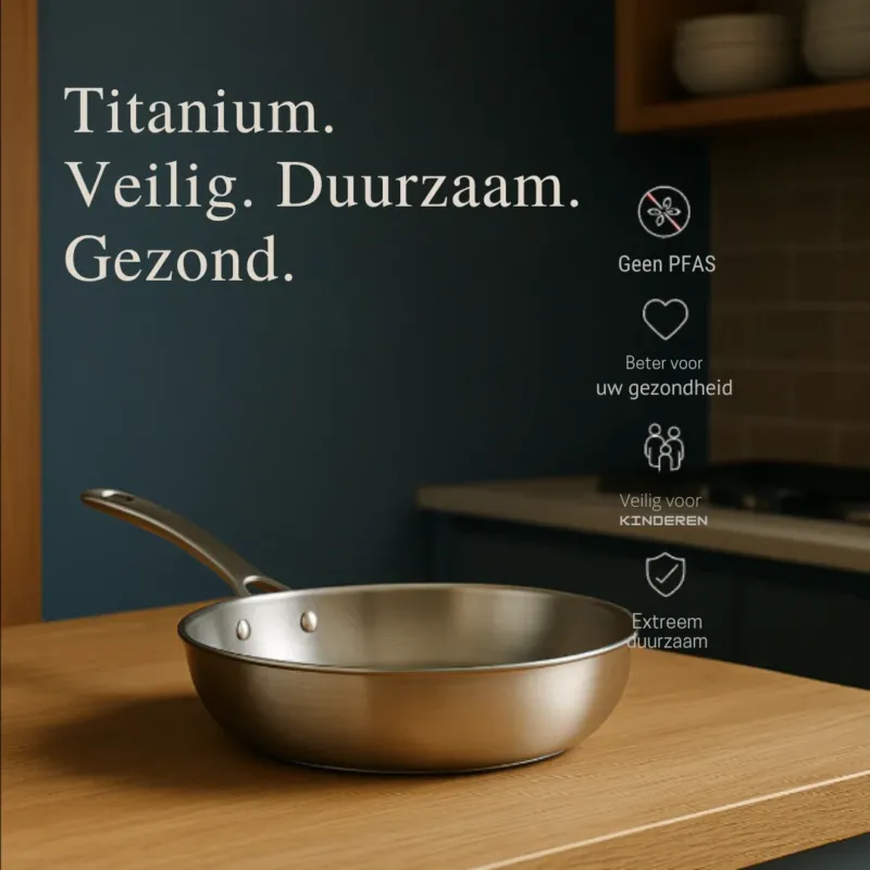 Titanium Hammered Pan Set PFAS-Free with Matching Utensils - Product detail 4