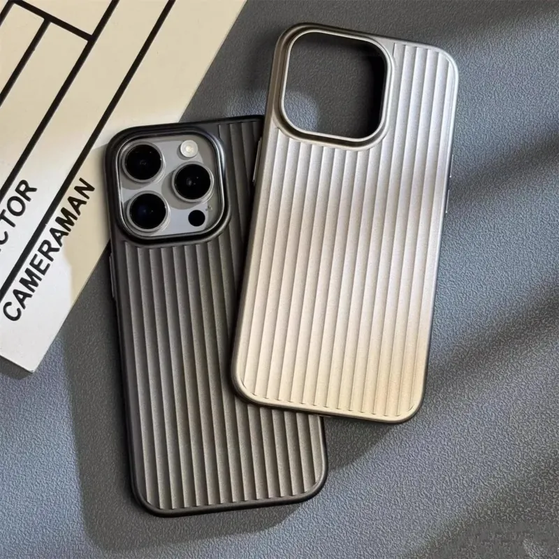 Premium Phone Case Ribbed Aluminum Design - Product showcase