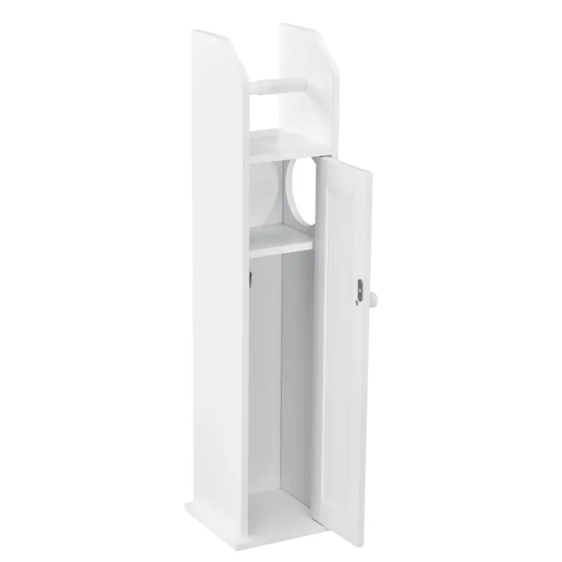 Toilettenpapierhalter Falkenberg 78x20x18 cm Badezimmerschrank mit Ablage Weiß en.casa - premiumXL