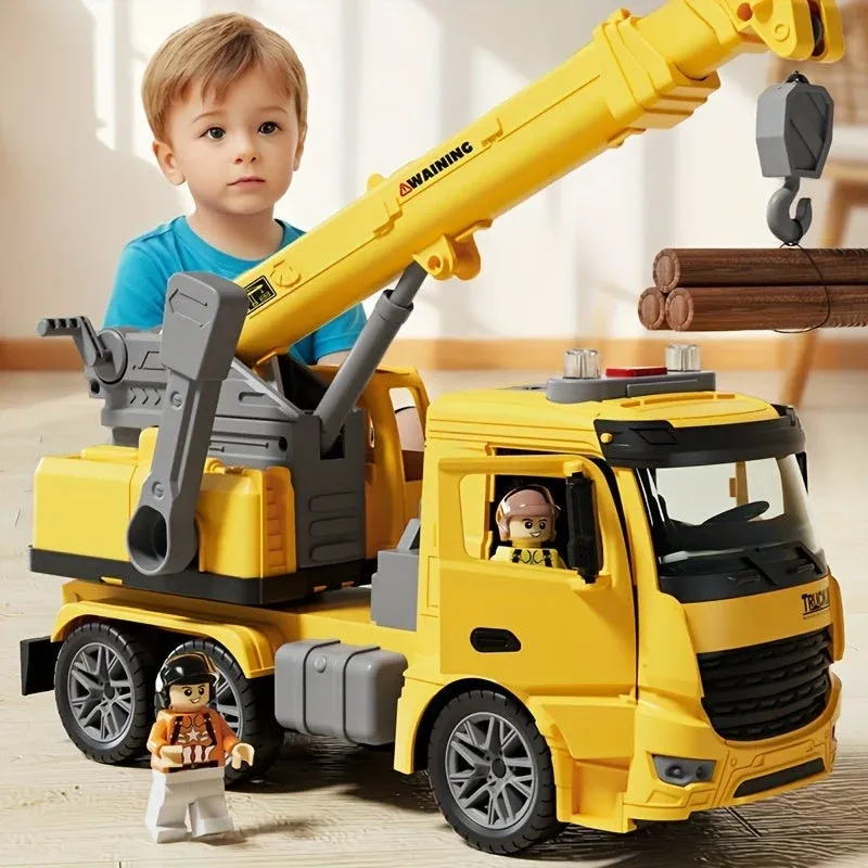 Construction Crane Truck Interactive Educational Vehicle with Moving Arm - Product showcase