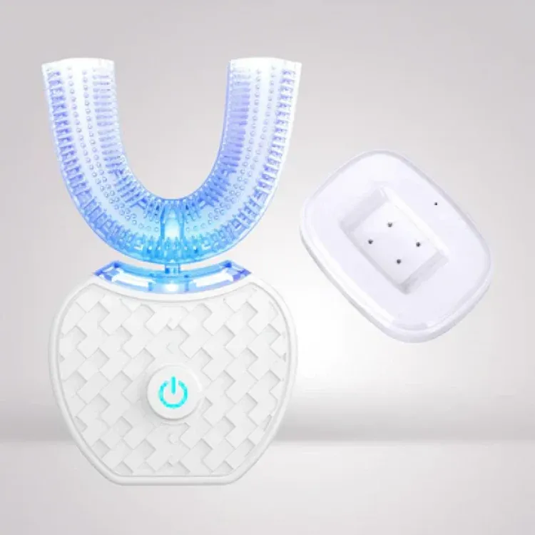 Ultrasonic Electric Toothbrush U-Shaped Blue Light Whitening - Product showcase