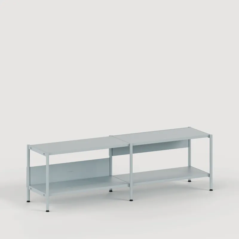 Etagère UNIT - H40 à 50 x L164cm - acier thermolaqué
