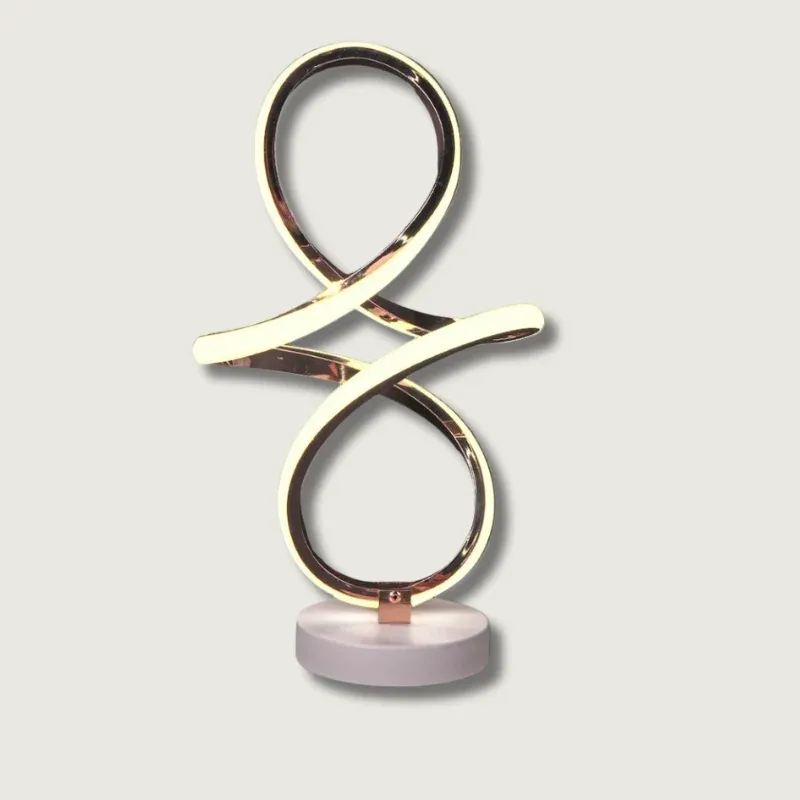 Modern LED Table Lamp Infinity Spiral Design - Product showcase