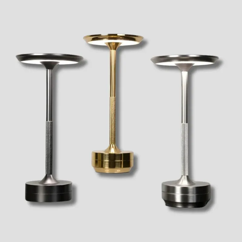 Modern Cordless Table Lamp Touch Control Aluminum Design - Product showcase
