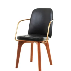 Utility Highback Armchair Walnut natural Camo Sierra Black von Stellar Works