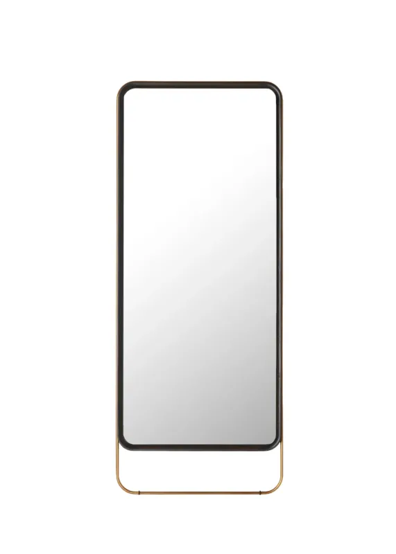 Utility Long Mirror Large Oak Onyx Aged Gold von Stellar Works
