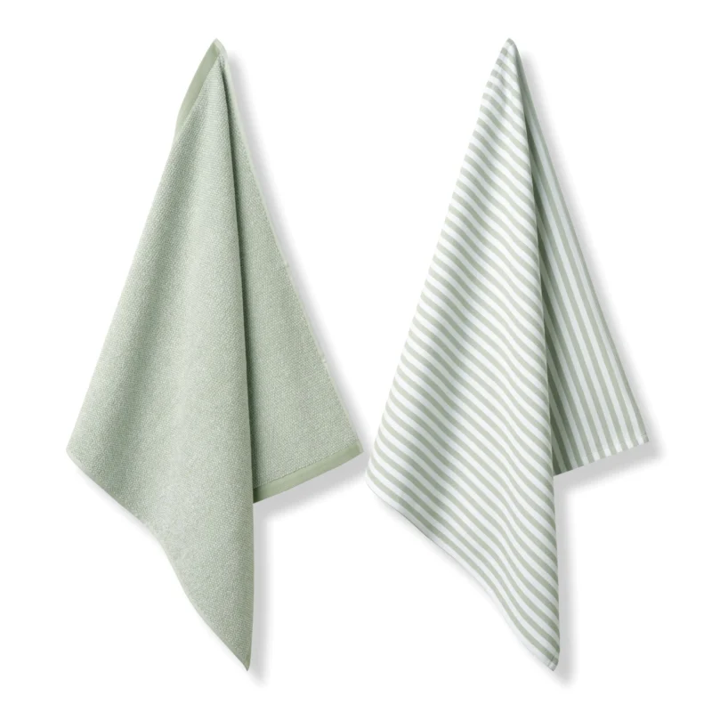 Vandyck Pure Kitchen keukentextiel Smoke Green (KILA23201 814) keukendoeken - handdoek en theedoek