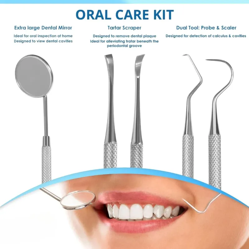Dental Care Tool Set Stainless Steel Tartar Remover - Product example