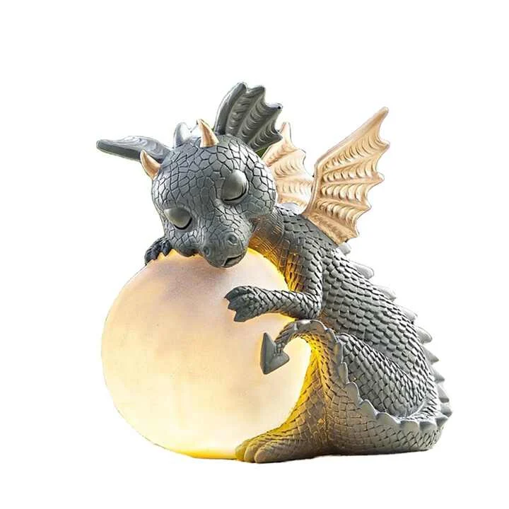 Dragon LED Table Lamp Resin Sculpture with Warm Glow - Product detail 4