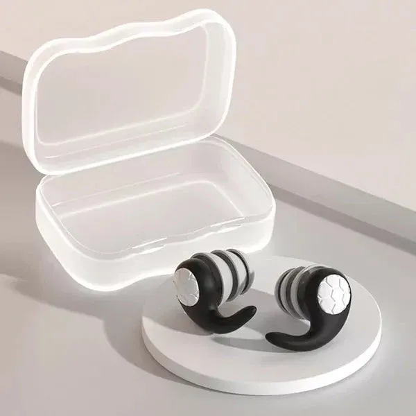 Silicone Earplugs for Sleeping Reusable Noise Reduction Design - Product showcase