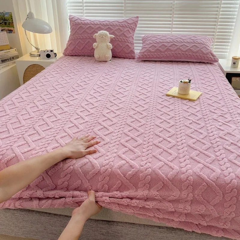 Velvet Duvet Cover Set Quilted Diamond Pattern - Product showcase