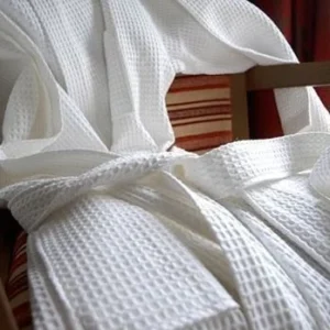 Waffle Quick Dry Spa Bathrobe - White