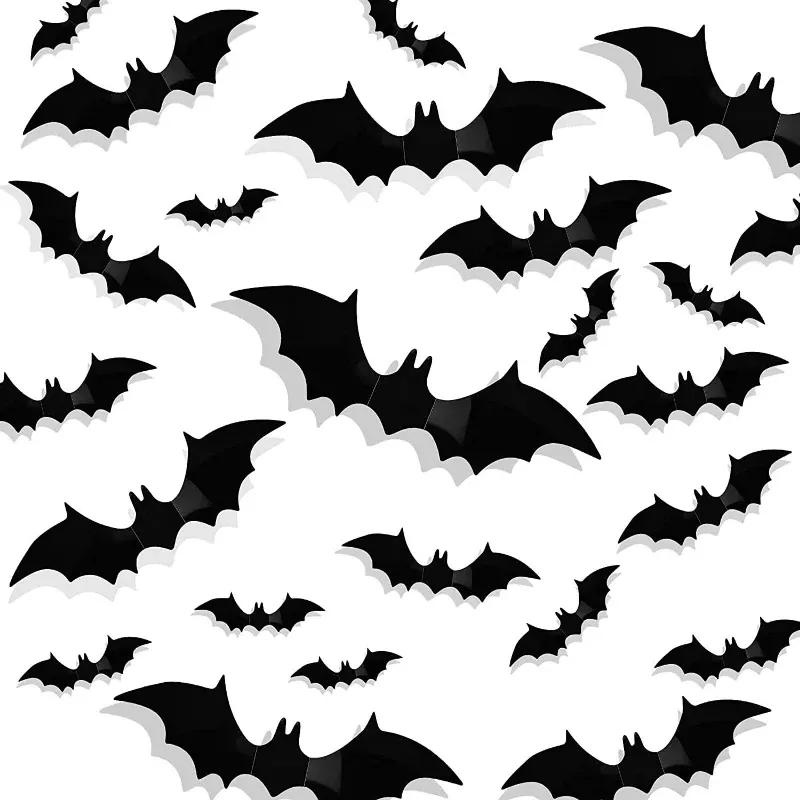 Halloween Wall Decals 3D Flying Bat Decorations - Product showcase