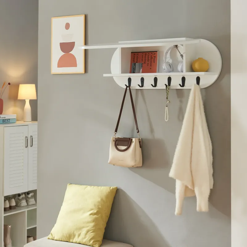 Wandgarderobe Vilkön mit Ablagefach [en.casa]