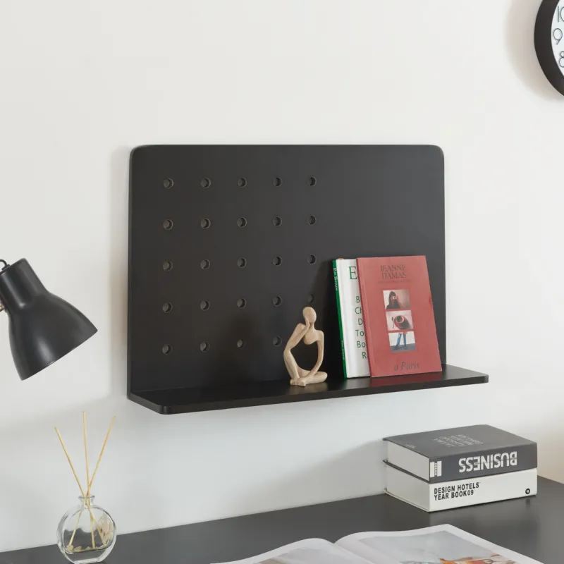 Wandregal Dønna 60x15x40cm Schwarz [en.casa] - premiumXL