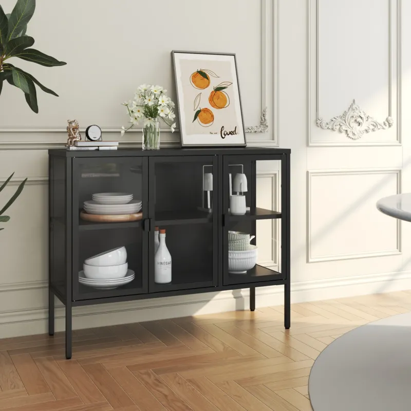 Vitrinen-Sideboard Borshavisa [en.casa]