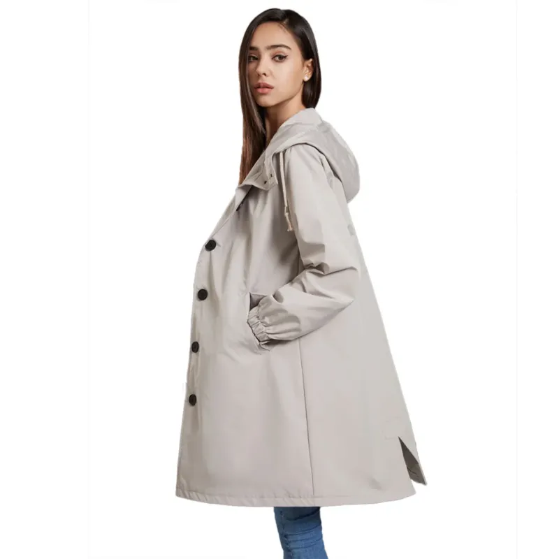 Waterproof Rain Jacket Lightweight Hooded Windbreaker - Product showcase