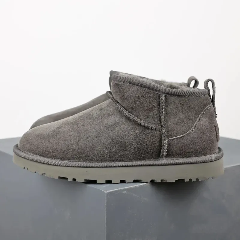 Cozy Winter Ankle Boots Sheepskin Suede with Plush Lining - Product showcase