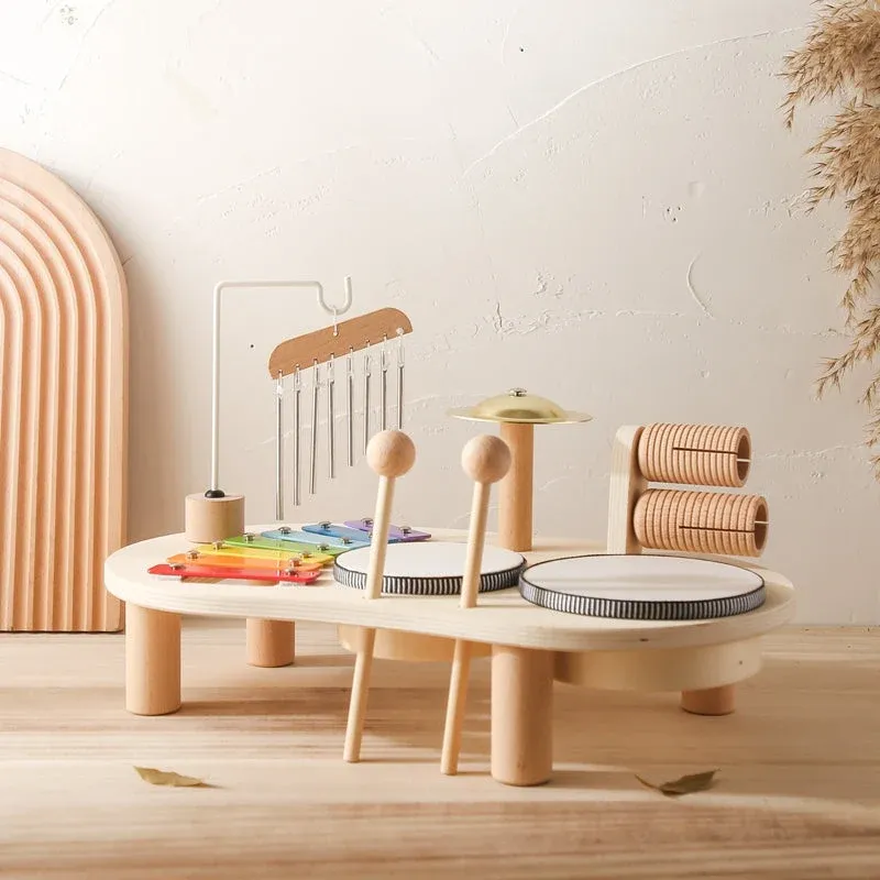 Musical Learning Table Multi-Instrument Wooden Activity Set - Product showcase