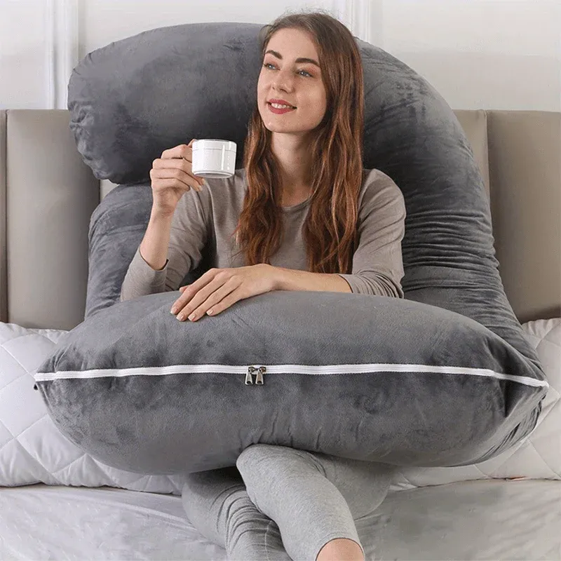 Pregnancy Support Pillow Full Body J-Shape Design - Product showcase