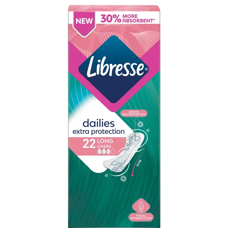 Libresse Inlegkruisjes Extra Protect Long - 22st.