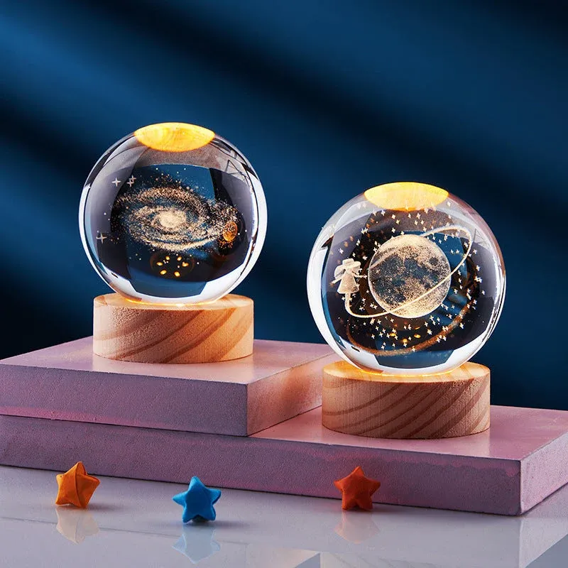 Galaxy LED Night Light Crystal Ball Universe Design - Product showcase
