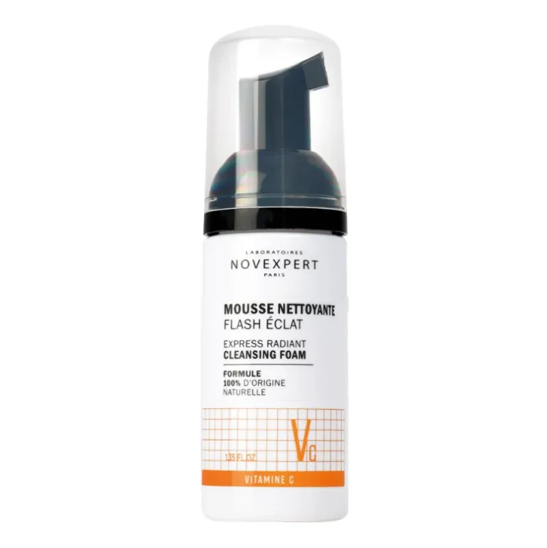 NOVEXPERT Express Radiance Cleansing Foam – Reisegröße, 40ml, Schaumspender