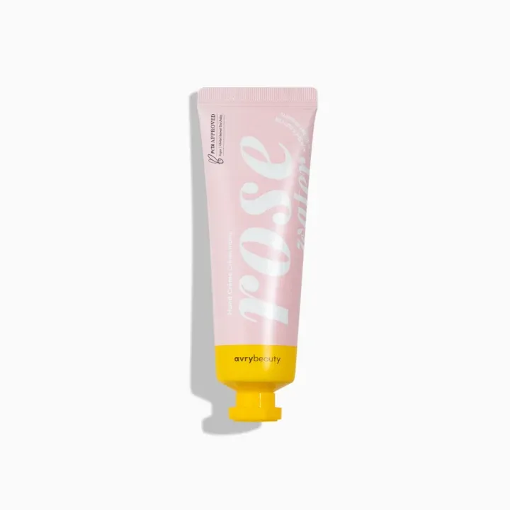 AVRYBEAUTY Handcreme – Rose Water – Diese vegane Handpflege verbindet hochwertige Pflanzenextrakte, feuchtigkeitsspendende Shea-Butter und Rosenblütenwasser, 45ml