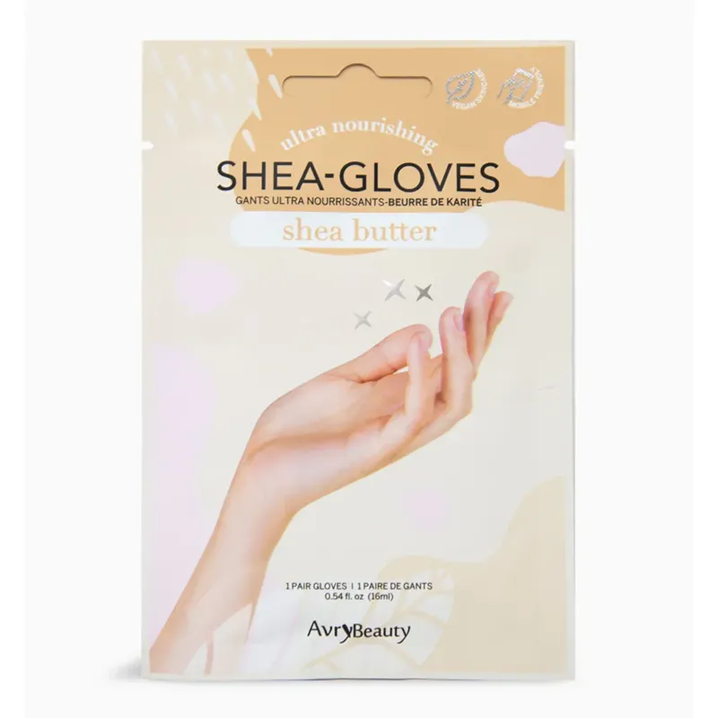AVRYBEAUTY Ultra Nourishing SHEA-GLOVES Shea Butter – Regenerierende Anti-Aging-Handpflege mit Shea-Butter – für geschützte, jugendlich glatte Haut, 1 Paar, Packung