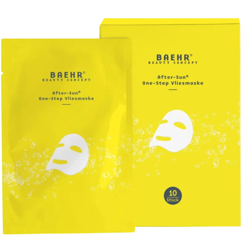 BAEHR After-Sun+ One-Step Vliesmasken – für sonnengestresste Haut, 10Stück, Sachet mit Umkarton