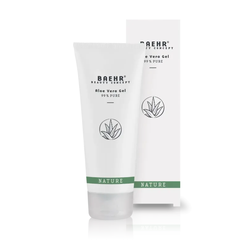BAEHR beauty concept Aloe Vera Gel 99 % – intensive Feuchtigkeit & beruhigende Pflege, 75ml, Tube und Umkarton