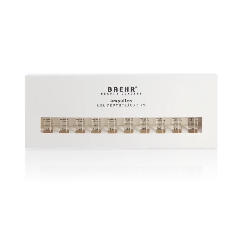 BAEHR beauty concept Ampulle AHA Fruchtsäure 7% – Hautbildverfeinerung, 10x2ml, Ampullen in Umkarton