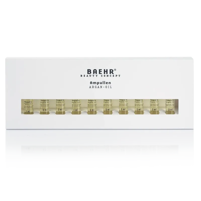 BAEHR beauty concept Ampulle Argan-Oil – für mehr Geschmeidigkeit und Schutz, 10x2ml, Umkarton geschlossen