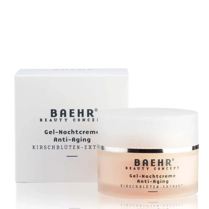 BAEHR beauty concept Gel-Nachtcreme - Anti-Aging, 50ml, Tiegel und Umkarton